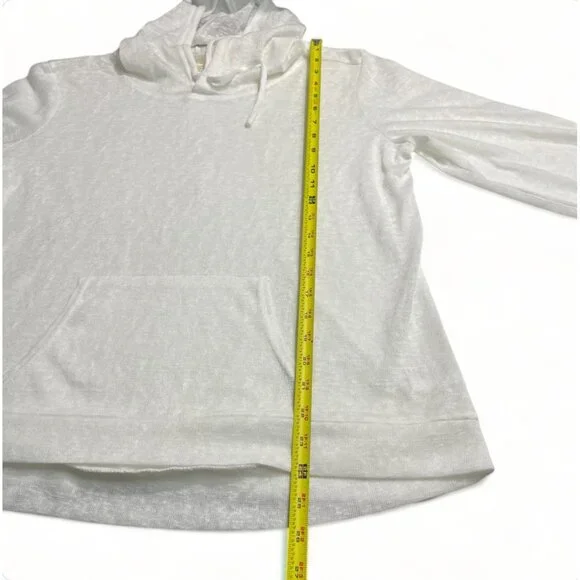 Weatherproof Vintage M/M Cream Polyester Light Sweater Hoodie - Picture 9 of 13